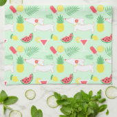 Teckel Wenies & Martinis Gift Keukengerecht Theedoek (Gevouwen)