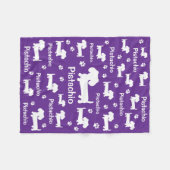 Teckel Wiener Dog Gepersonaliseerde Deken Paarse (Voorkant (Horizontaal))