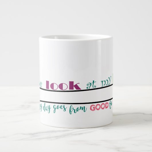 Teckel Wiener Dog Love Eenvoudige Grappige Quote Grote Koffiekop (Voorkant)