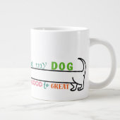 Teckel Wiener Dog Love Eenvoudige Grappige Quote Grote Koffiekop (Rechts)