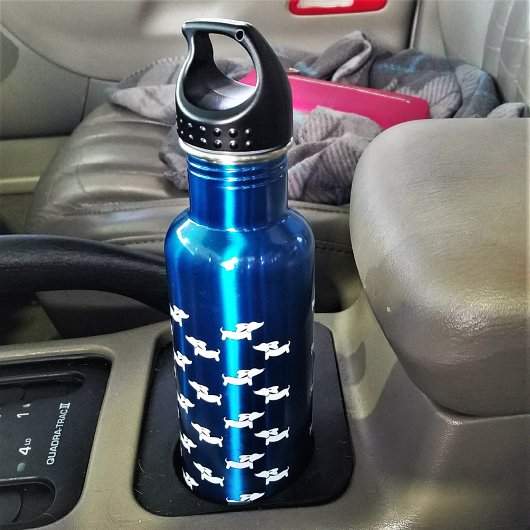 Teckel Wiener Hond Blauw Water Fles