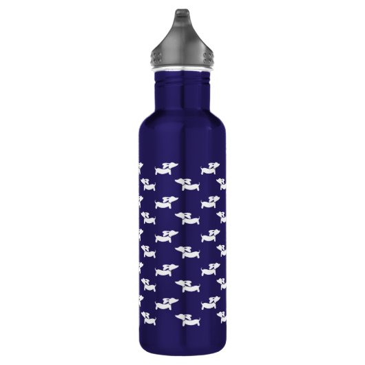 Teckel Wiener Hond Blauw Water Fles (Rechts)