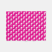 Teckel Wiener Hondendeken Hot Pink Fleece Deken (Voorkant (Horizontaal))