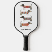 Teckel Wiener Sausage Dog Fun gepersonaliseerd Pickleball Paddle (Achterkant)