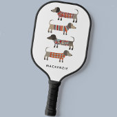 Teckel Wiener Sausage Dog Fun gepersonaliseerd Pickleball Paddle