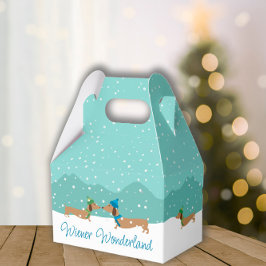 Teckel Wiener Wonderland Kerstcadeau doos Bedankdoosjes