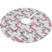 Teckel Wiener Worstenhonden in Kerst Petten Kerstboom Rok (Gekanteld)