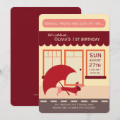 Teckel winkelen Verjaardag Bash Kaart (Voorkant / Achterkant)