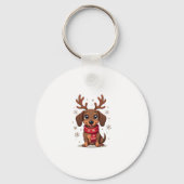 Teckel Winter Joy Sleutelhanger (Voorkant)