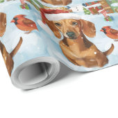 Teckel Winter Wonderland Christmas Joy Cadeaupapier (Rol Hoek)