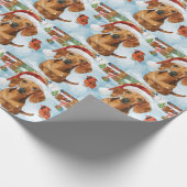 Teckel Winter Wonderland Christmas Joy Cadeaupapier (Hoek)
