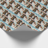 Teckel Winter Wonderland Christmas Joy Cadeaupapier (Hoek)