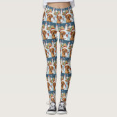 Teckel Winter Wonderland Christmas Joy Leggings (Voorkant)