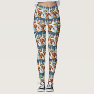 Teckel Winter Wonderland Christmas Joy Leggings
