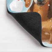 Teckel Winter Wonderland Christmas Joy Muismat (Hoek)