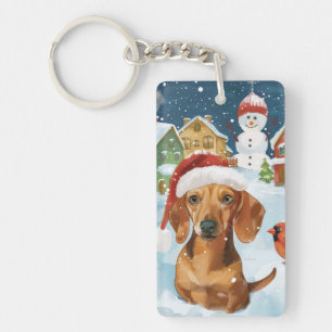 Teckel Winter Wonderland Christmas Joy Sleutelhanger