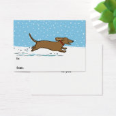 Teckel Wintervakantie Schattige Wiener Dog Gift La Visitekaartjes (Bureau)