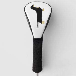 teckel zwart-bruin silhouet golfheadcover