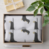 teckel zwart-bruin silhouet tissuepapier (Geschenk)