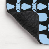 Teckel zwart en blauw muismat (Hoek)