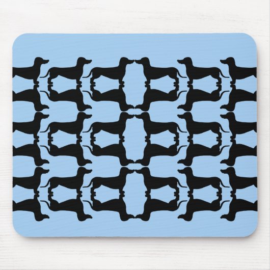 Teckel zwart en blauw muismat (Voorkant)