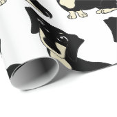 teckel zwarte en room cartoon cadeaupapier (Rol Hoek)