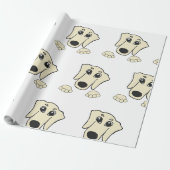 teckelcrème peeking cartoon cadeaupapier (Uitgerold)