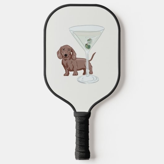 Teckels honden en Martini's Pickleball Paddle (Voorkant)
