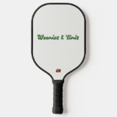 Teckels honden en Martini's Pickleball Paddle (Achterkant)
