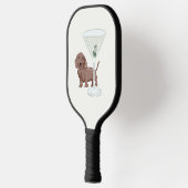 Teckels honden en Martini's Pickleball Paddle (Links)