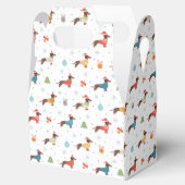 Teckels in Christmas Sweaters Patroon Bedankdoosjes (Geopend)