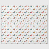 Teckels in Christmas Sweaters Patroon Cadeaupapier (Vlak)