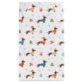 Teckels in Christmas Sweaters Patroon Klein Cadeauzakje (Achterkant)