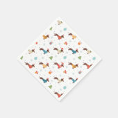 Teckels in Christmas Sweaters Patroon Servet (Hoek)