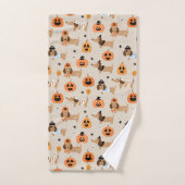 Teckels in Halloween kostuums patroon Bad Handdoek (Handdoek)