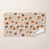 Teckels in Halloween kostuums patroon Bad Handdoek (Handdoek)