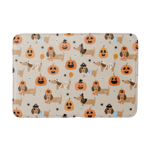 Teckels in Halloween kostuums patroon Badmat