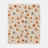Teckels in Halloween kostuums patroon Fleece Deken (Voorkant)