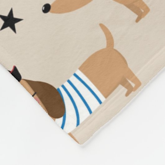 Teckels in Halloween kostuums patroon Fleece Deken (Hoek)