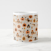 Teckels in Halloween kostuums patroon Grote Koffiekop (Voorkant)