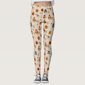 Teckels in Halloween kostuums patroon Leggings (Voorkant)