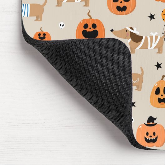 Teckels in Halloween kostuums patroon Muismat (Hoek)