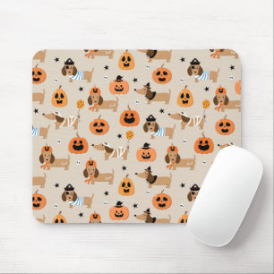 Teckels in Halloween kostuums patroon Muismat