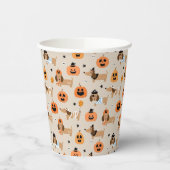 Teckels in Halloween kostuums patroon Papieren Bekers (Links)