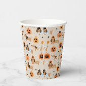Teckels in Halloween kostuums patroon Papieren Bekers (Rechts)