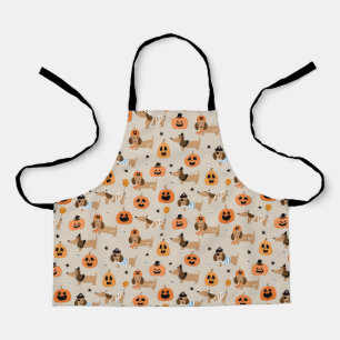 Teckels in Halloween kostuums patroon Schort