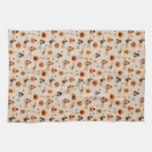 Teckels in Halloween kostuums patroon Theedoek (Horizontaal)