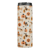 Teckels in Halloween kostuums patroon Thermosbeker (Achterkant)