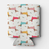 Teckels in Truien Vakantiepatroon Blikjeskoeler (Achterkant)