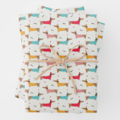 Teckels in Truien Vakantiepatroon Inpakpapier Vel (In situ)